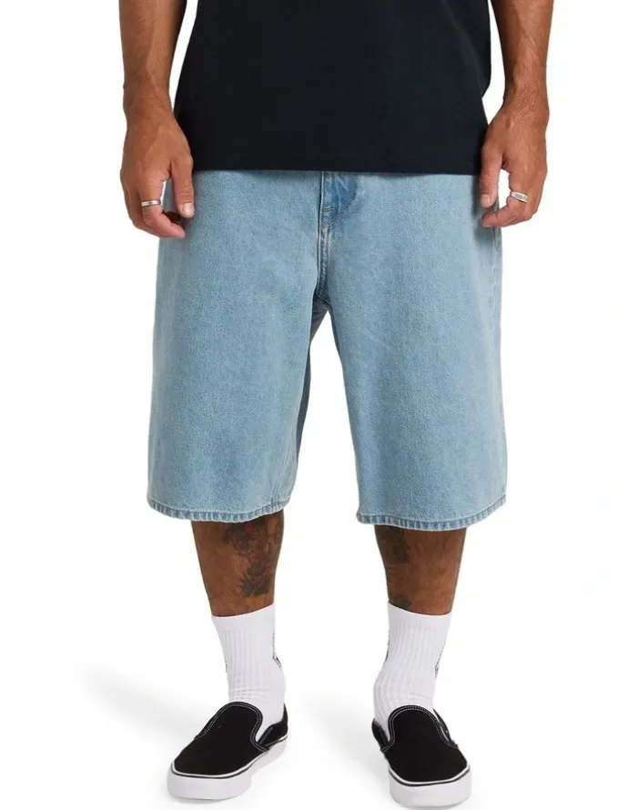 Volcom Chillow 2 Denim Shorts 24 in Blue