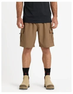 Volcom Elastic Waist Hybrid Shorts 20 Inch in Brindle