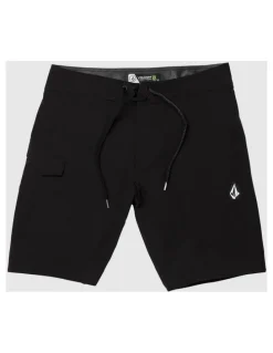 Volcom Lido Solid Mod Tech 20 Inch Boardshorts in Black