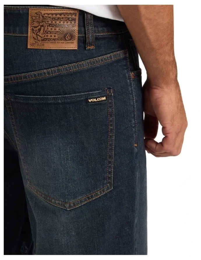 Volcom Solver Denim Shorts 20 in Blue