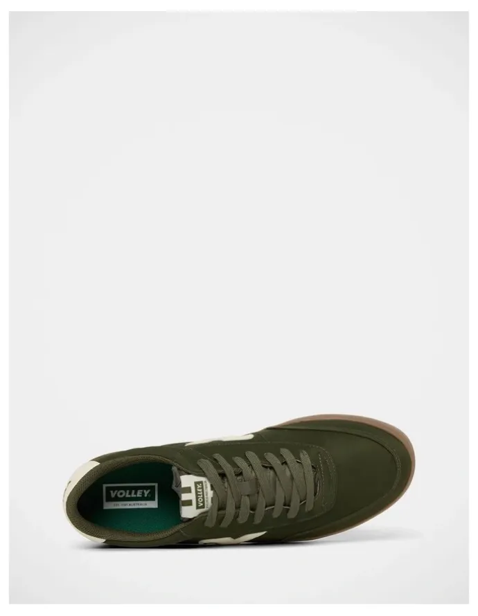 Volley Baseline Nylon Sneakers in Olive