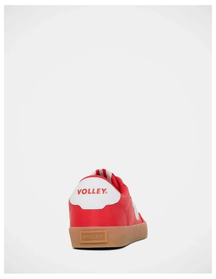 Volley Baseline Nylon Sneakers in Red