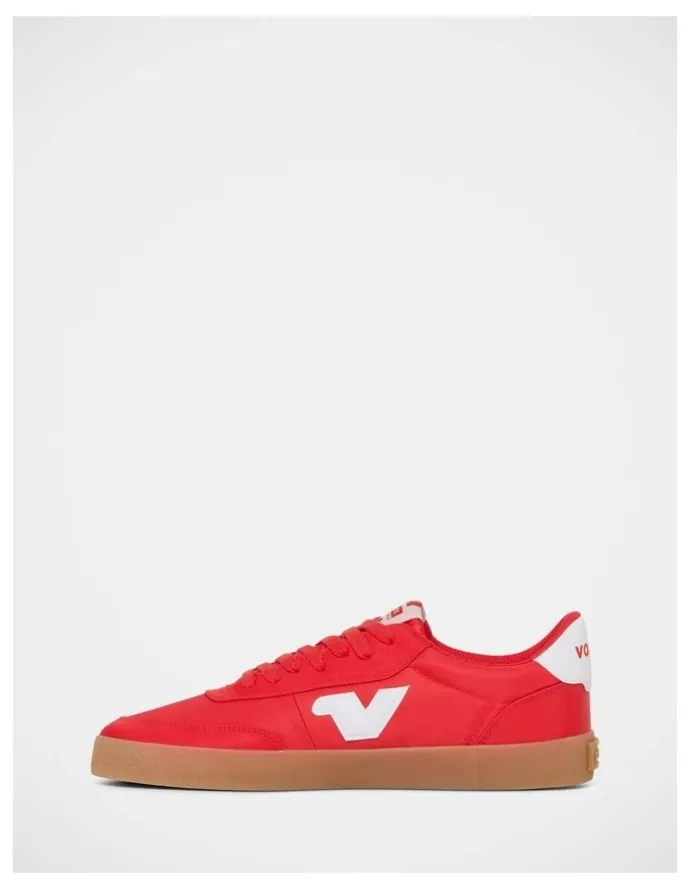 Volley Baseline Nylon Sneakers in Red
