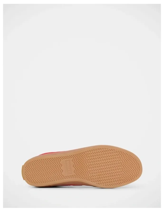 Volley Baseline Nylon Sneakers in Red
