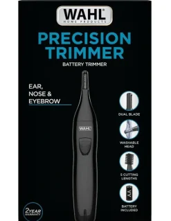 Wahl Precision Ear, Nose, Brow Battery Trimmer in Black