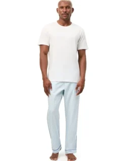 Wanderluxe Sleepwear Daydreamer Long Pants in Baby Blue + T-Shirt in White