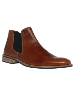 Wild Rhino Drake Leather Ankle Boot in Tan