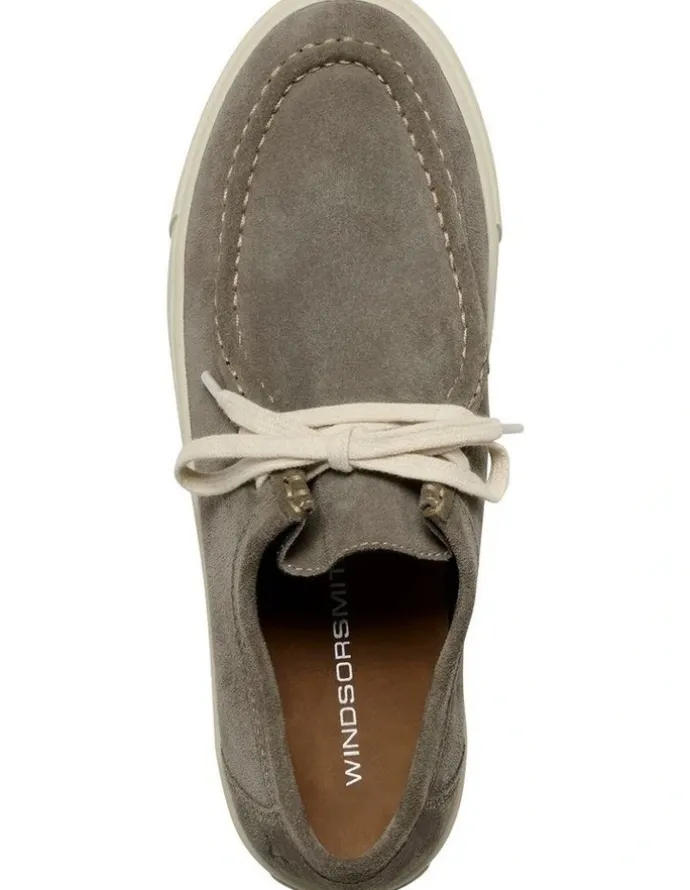 Windsor Smith Bronson Shoe Dark Stone in Suede