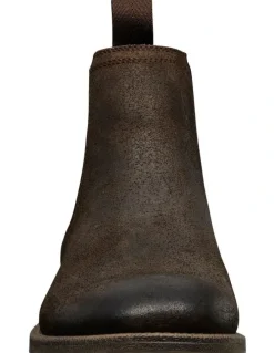 Windsor Smith Saxon Boot in Brown Oil Suede