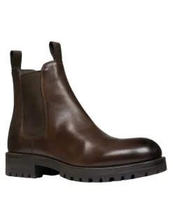 Windsor Smith Walker Boots in Marron Brown Leather