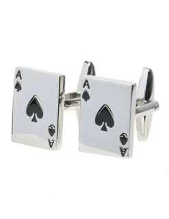 yd. Ace Of Spades Cufflinks in Silver
