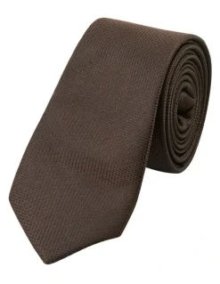 yd. Dakota Textured Tie 5cm in Chocolate