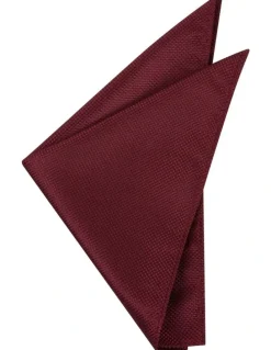 yd. Elias Textured Pocket Square in Burgundy