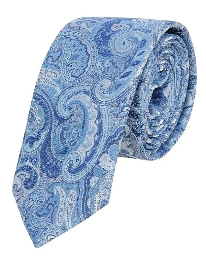yd. Evan Tie And Pocket Square Set in Blue