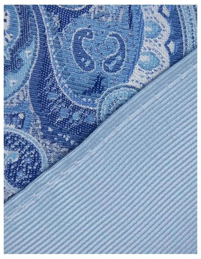 yd. Evan Tie And Pocket Square Set in Blue