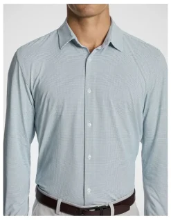 yd. Flex Slim Fit Dress Shirt in Blue