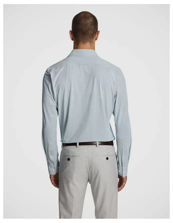 yd. Flex Slim Fit Dress Shirt in Blue
