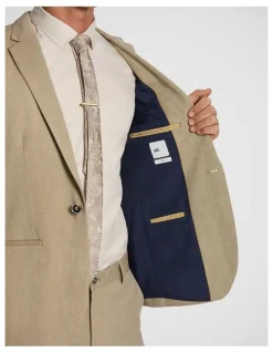 yd. Hayman Stretch Skinny Suit Jacket in Beige