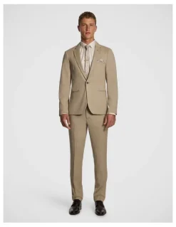 yd. Hayman Stretch Skinny Suit Jacket in Beige