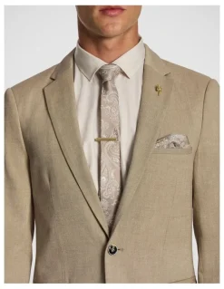 yd. Hayman Stretch Skinny Suit Jacket in Beige