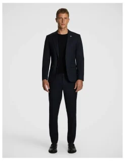 yd. Lorenzo Slim Suit Pinstripe Jacket in Navy