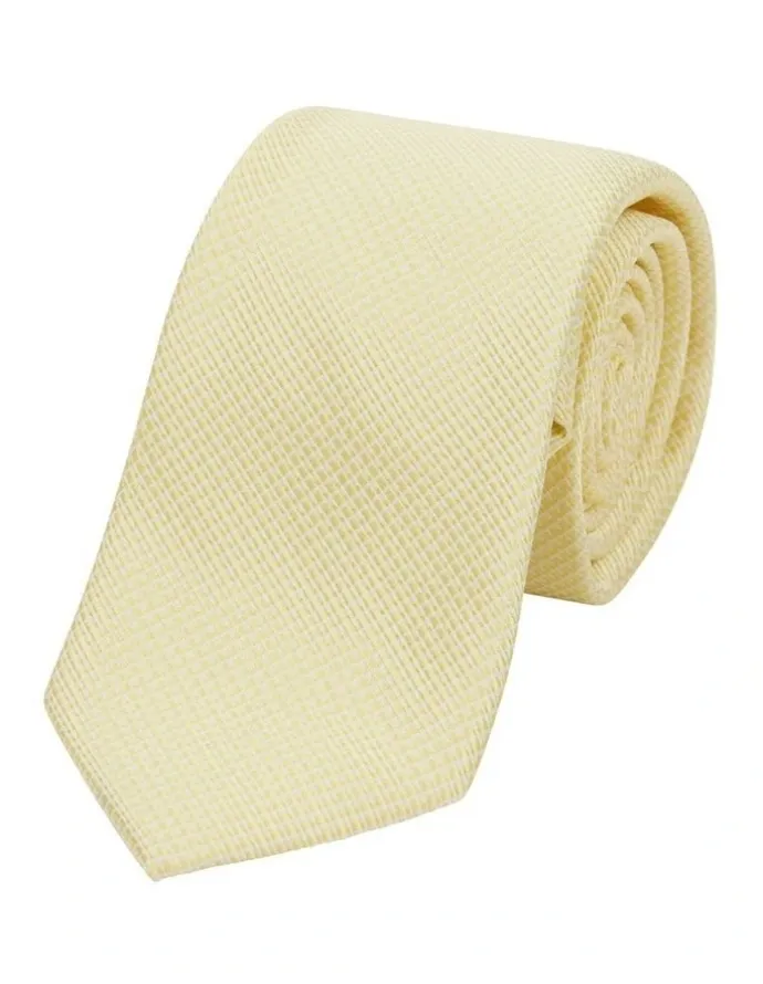 yd. Patras Textured 6.5 Cm Width Tie in Yellow
