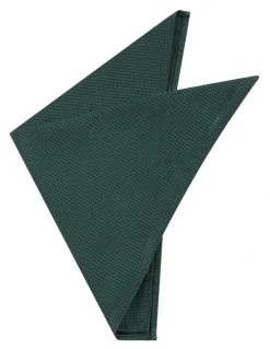 yd. Patras Textured Pocket Square in Forest