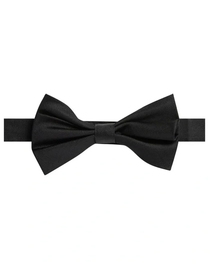 yd. Premium Silk Relaxed Bow Tie in Black