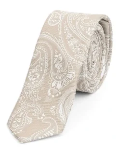 yd. Puglia Paisley Tie 5cm in Natural