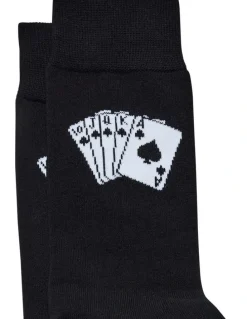 yd. Royal Flush Pun Socks in Black