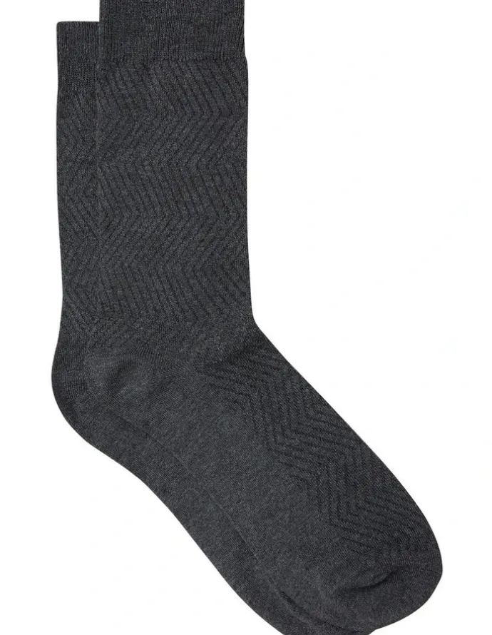 yd. Textured Bamboo Sock in Charcoal