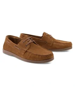 yd. Theo Suede Boat Shoe in Tan