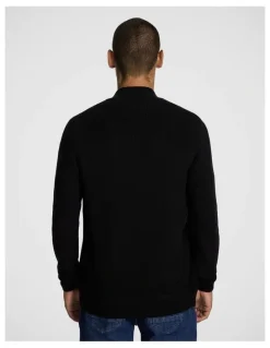 yd. Adam Zip Through Knit Cardigan in Black