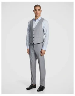 yd. Bank Wool Blend Waistcoat in Dark Grey
