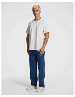 yd. Bexley Wide Jean in Mid Wash