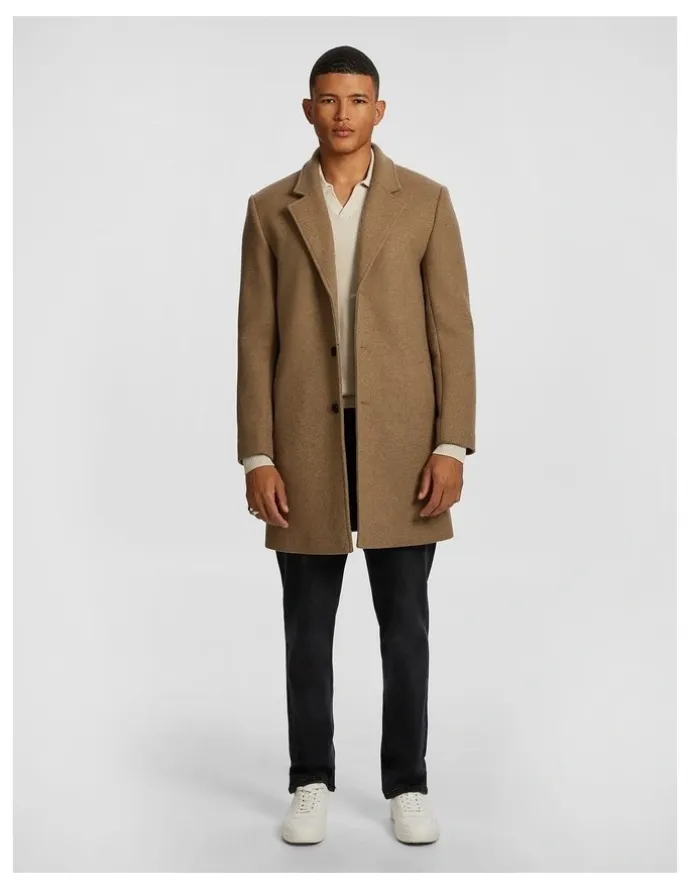 yd. Blakehurst Wool Blend Duster Coat in Natural