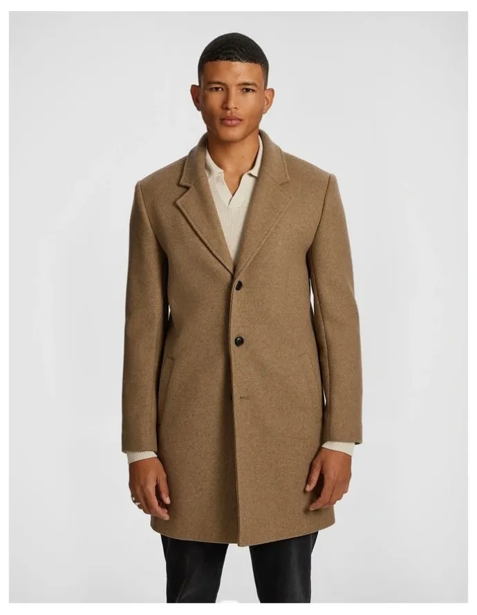 yd. Blakehurst Wool Blend Duster Coat in Natural