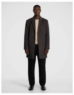yd. Boston Check Duster Coat in Chocolate