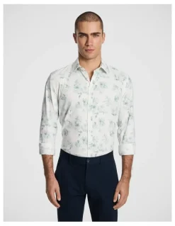 yd. Catalunya Slim Floral Shirt in Sage