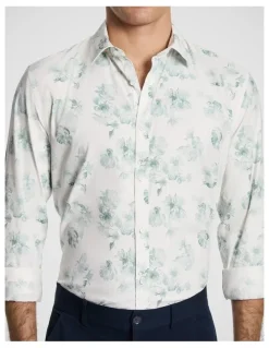 yd. Catalunya Slim Floral Shirt in Sage