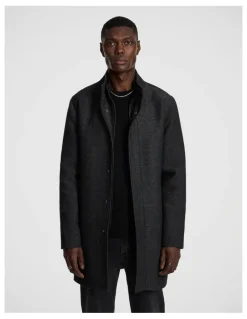 yd. Dominic Twill Coat in Grey