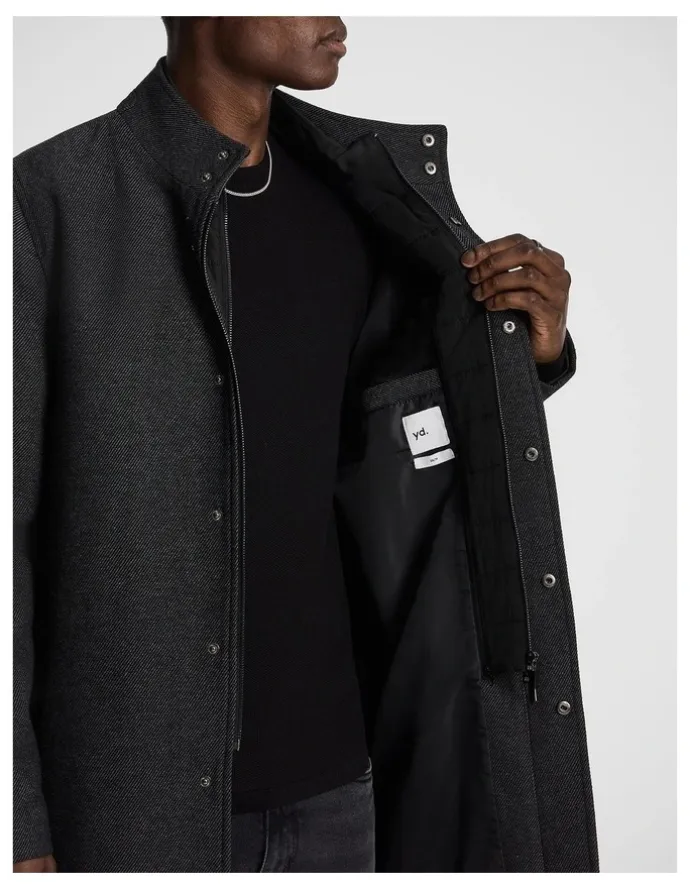 yd. Dominic Twill Coat in Grey