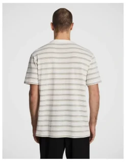 yd. Flinders Textured Stripe Tee in Sage