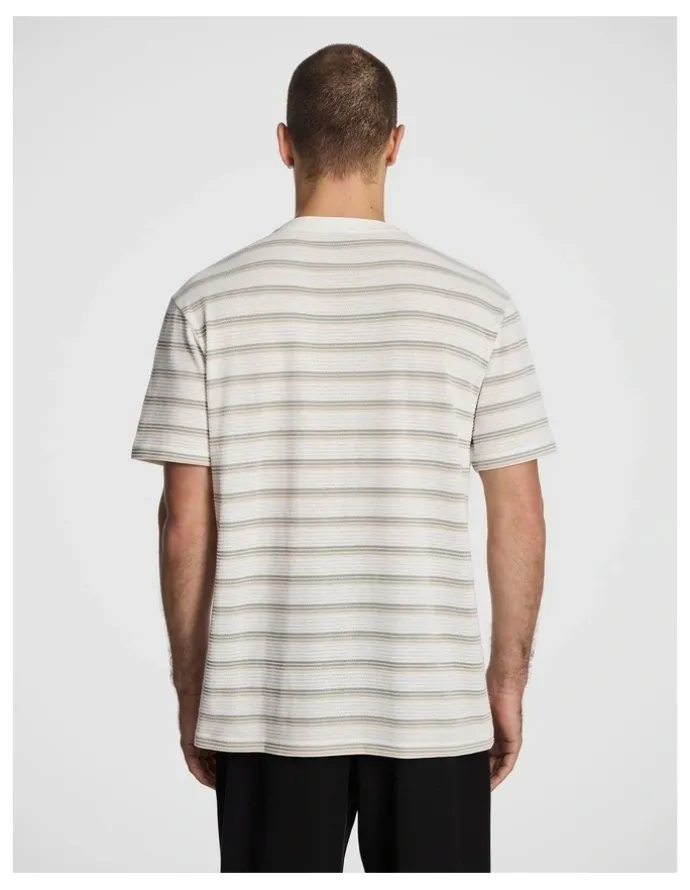 yd. Flinders Textured Stripe Tee in Sage