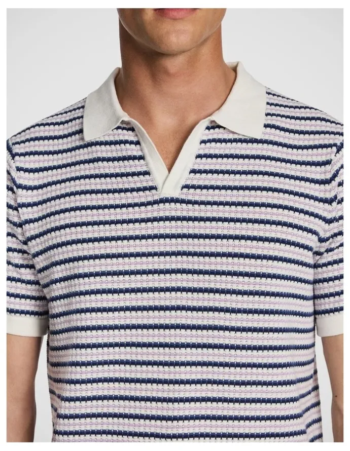 yd. Haze Knitted Polo Shirt in Multi