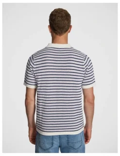 yd. Haze Knitted Polo Shirt in Multi