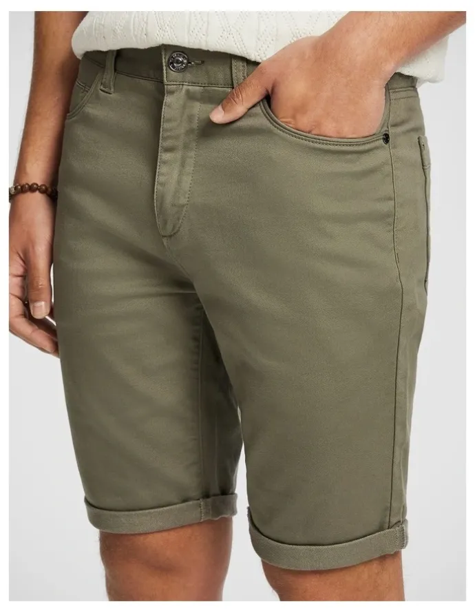 yd. Herston Chino Shorts in Khaki Green