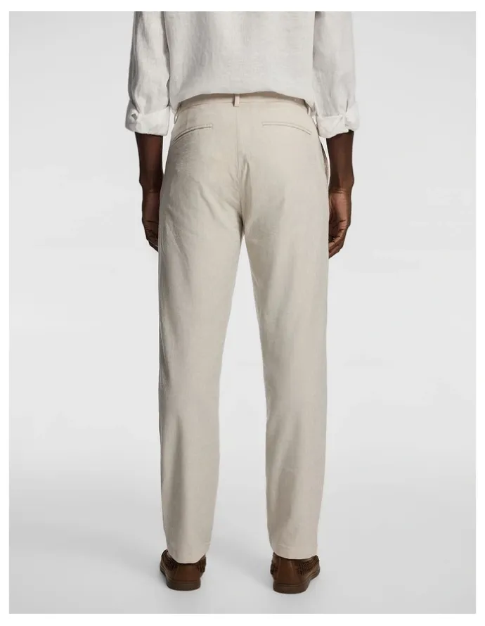 yd. Huxley Linen Blend Chino in Cream