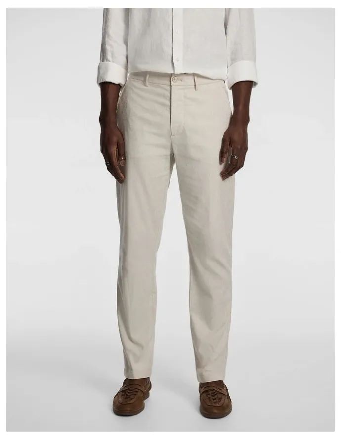 yd. Huxley Linen Blend Chino in Cream