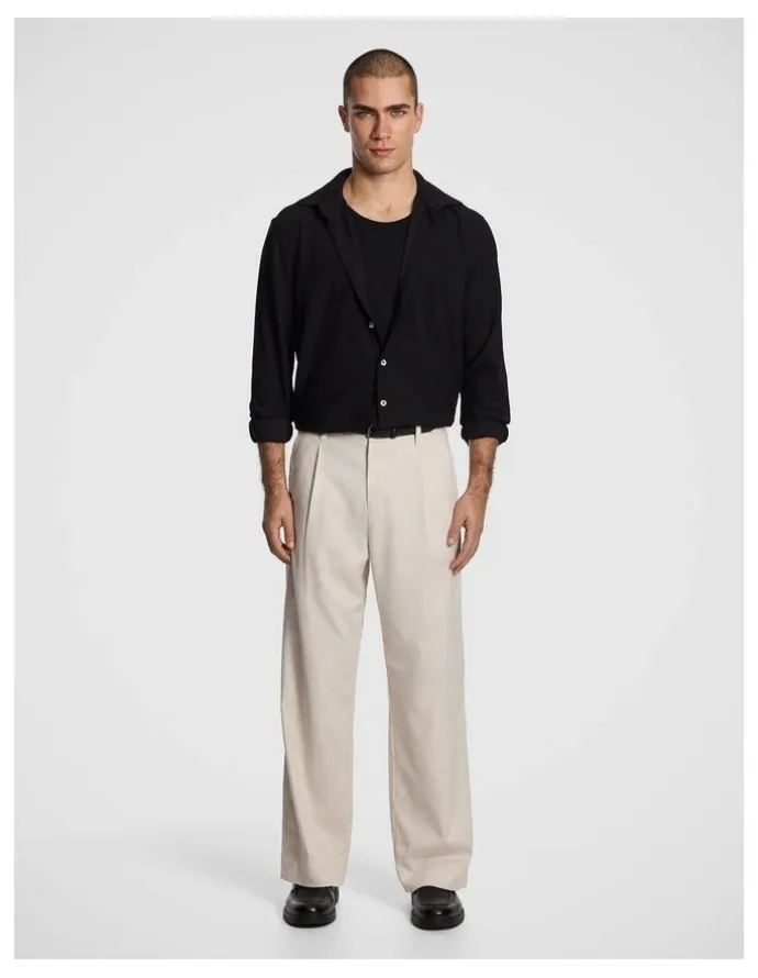 yd. Jacob Cotton Linen Chino in Natural